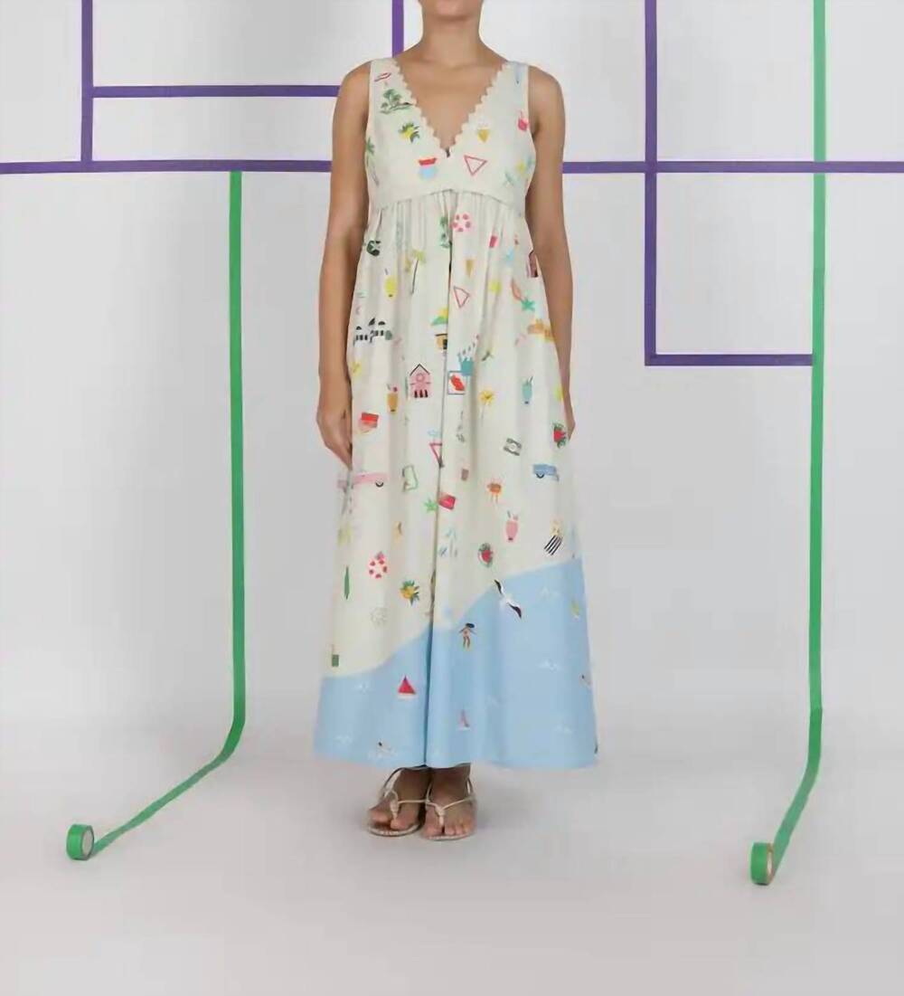 NEW CONDITIONS APPLY febia printed midi dress in multi